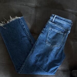 BKE Men's Distressed Blue Straight Jeans